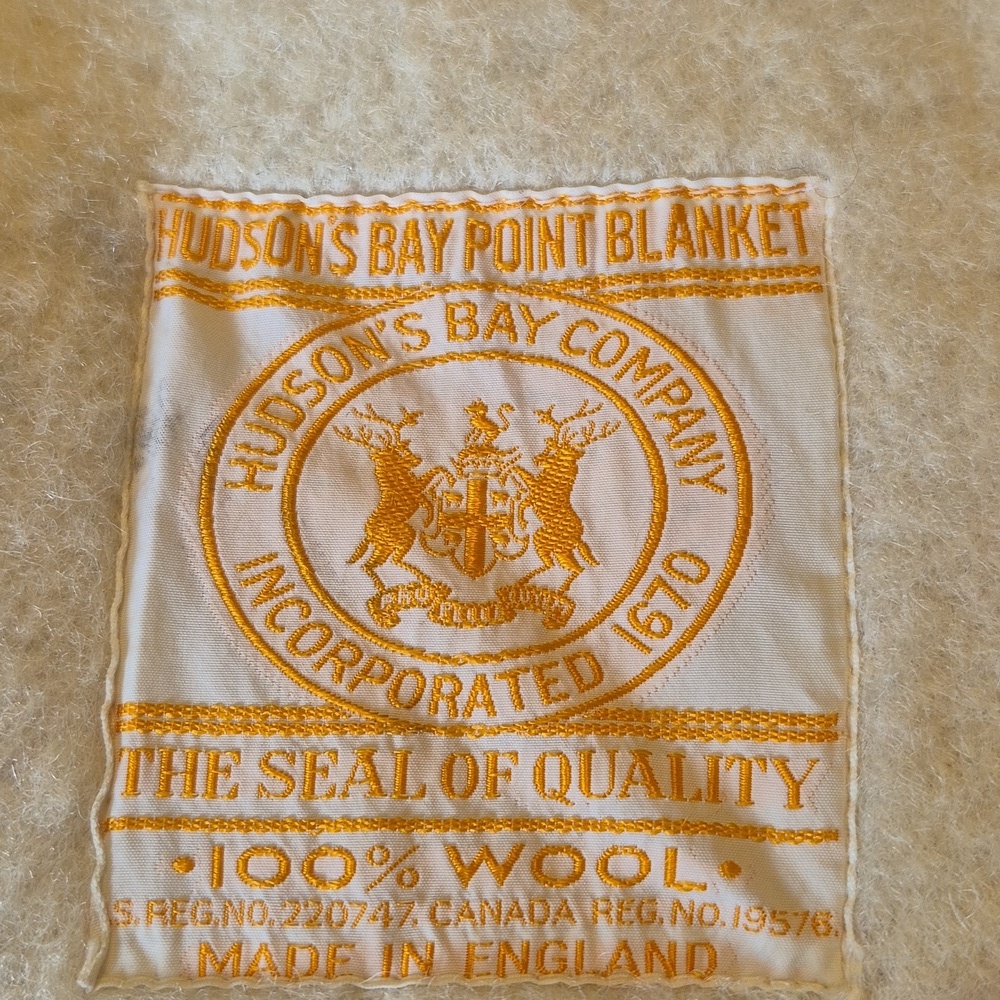 Hudson Bay Vintage 100% Wool 4 Point Blanket - Picture 3 of 11